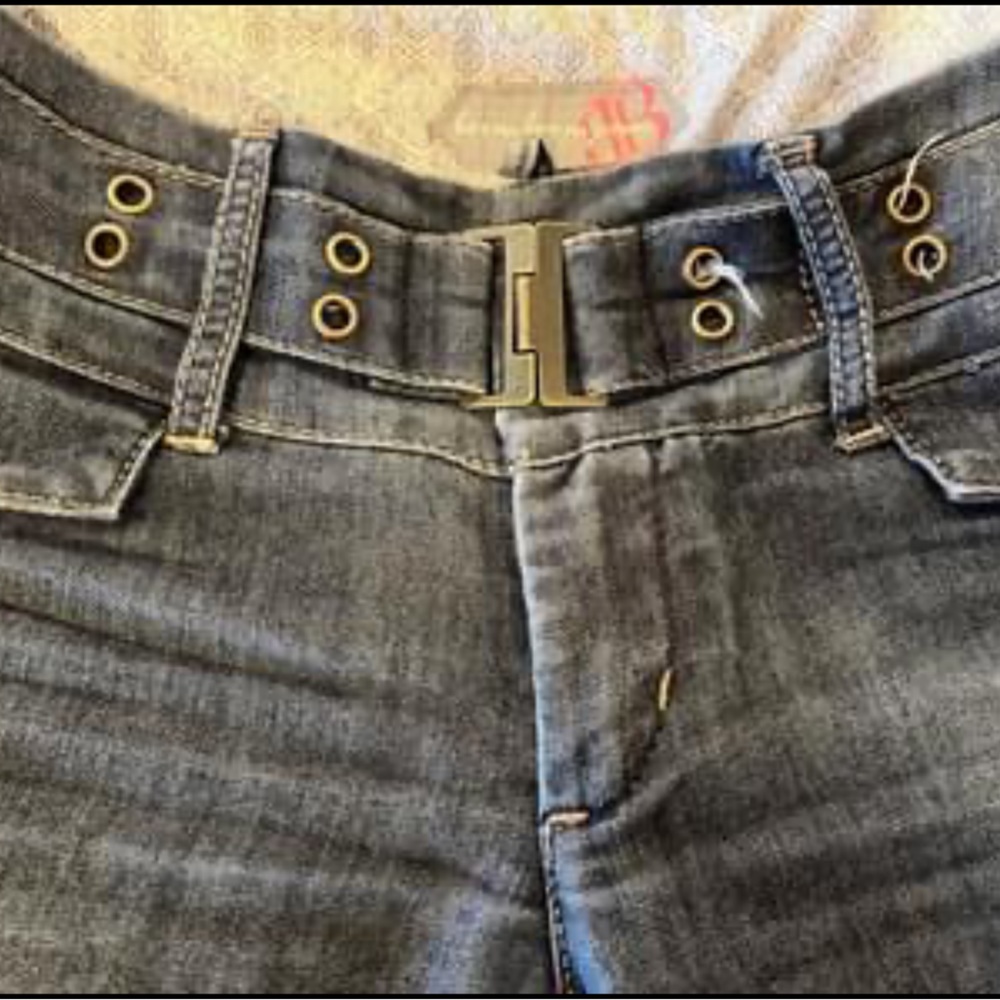 Jean shorts knee length